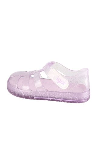 IGOR S10265 Star Glitter Çocuk Simli Mor Sandalet S10265-IGR212