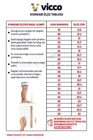 Vicco Charm Model Kız Bebek ve Çocuk Hafif Pudra Spor Ayakkab