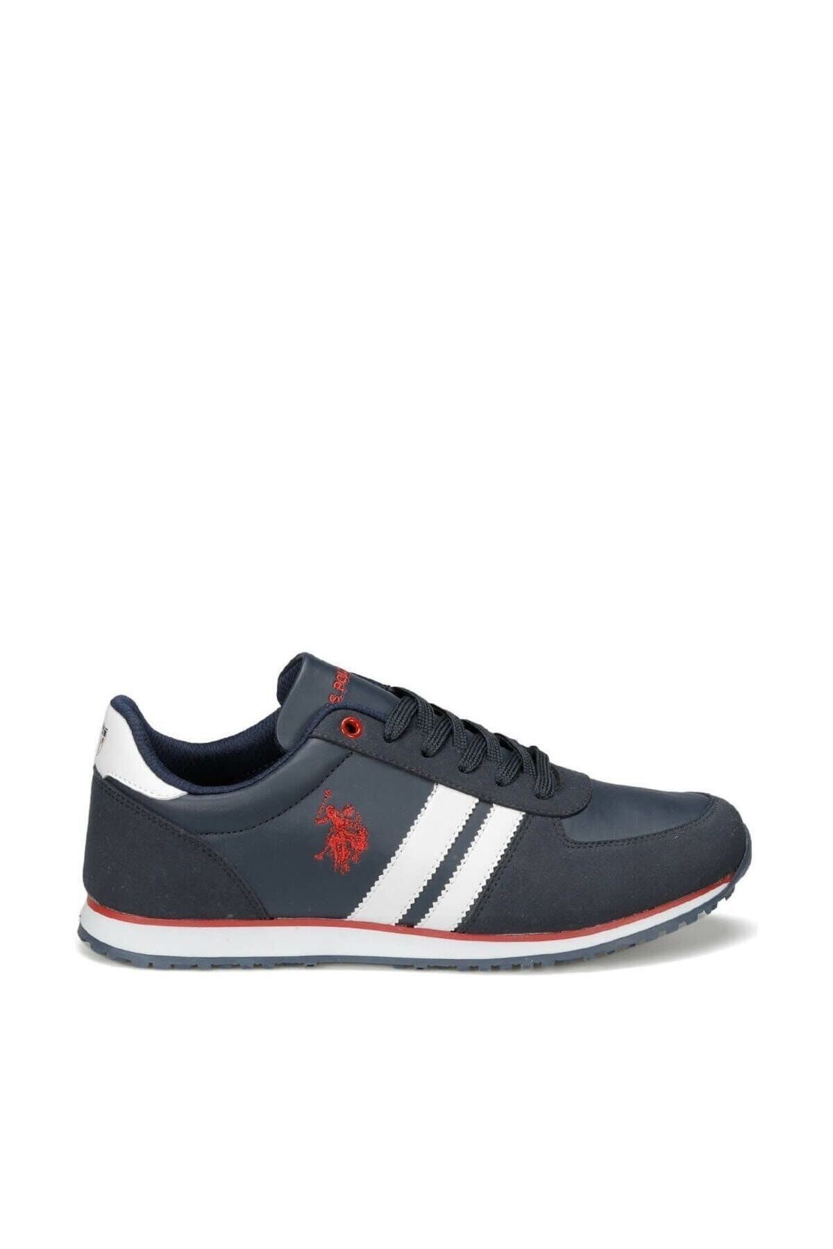 US Polo Assn Plus Wt  Erkek Lacivert Cilt Günlük Spor Ayakkabı