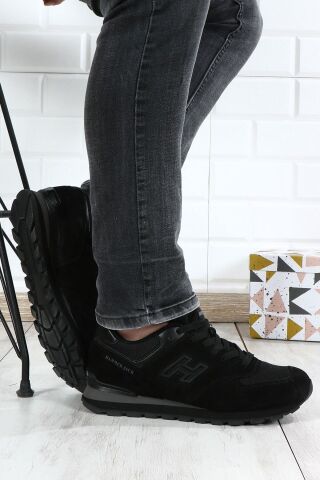 Hammer Jack Erkek Siyah Hakiki Deri Spor Ayakkabı