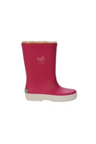 IGOR W10207 Splash Nautico Çocuk Kürklü Fuşya Yağmur Çizmesi