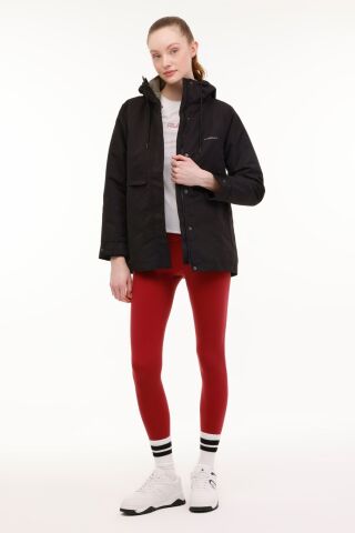 Lumberjack WL ZOE 2URB4 4PR Siyah Kadın Kısa Kaban