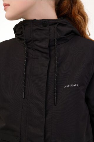 Lumberjack WL ZOE 2URB4 4PR Siyah Kadın Kısa Kaban