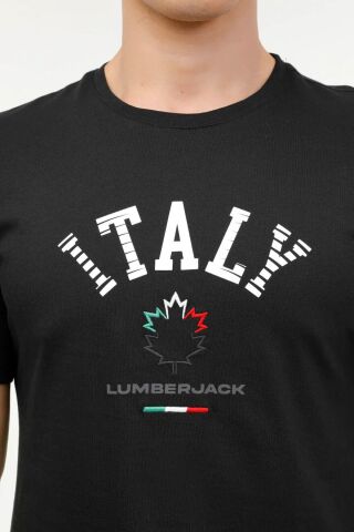 LumberjackErkek T-Shirt Siyah 101570744 Ml Renato