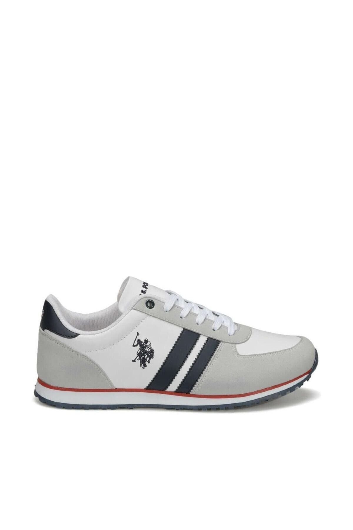 US Polo Assn Erkek Gunluk Spor Ayakkabı Plus BEYAZ CİLD